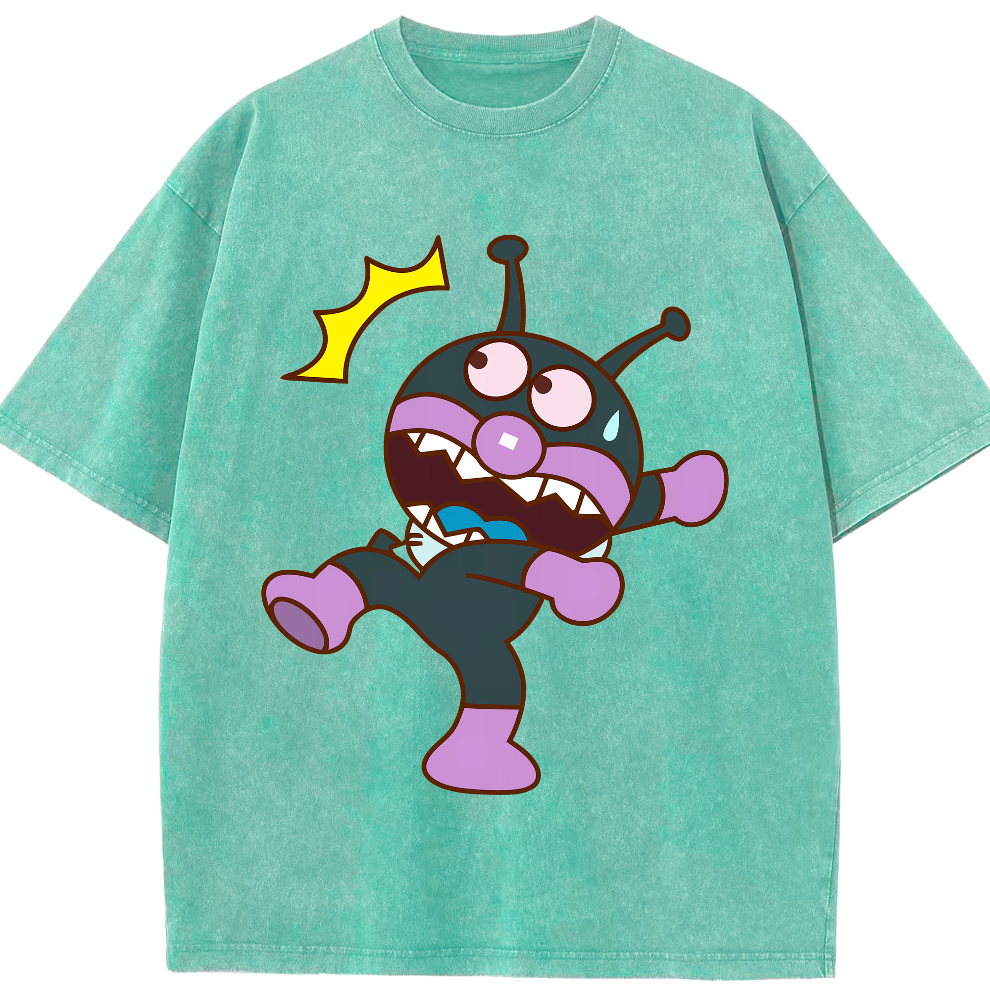 （画像用） アンパンマン Anpanman 綿100% ヴィンテージ風 半袖Tシャツ（フロントプリント）